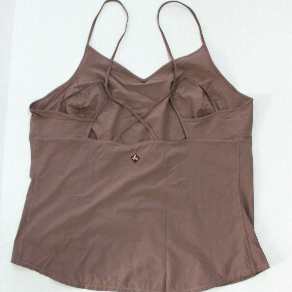 prAna Arctic Air Strappy Back Tank Top Size L - Weathered Wood Brown
